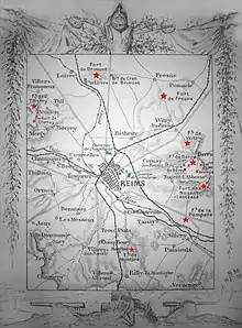 Ensemble des forts de protection de Reims.