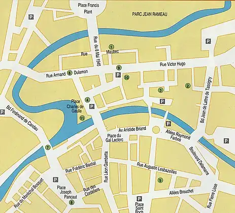 Situation du parc Jean Rameau