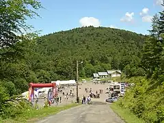 Arrivée à la Planche des Belles Filles lors de la cyclosportive des Trois Ballons en 2011.