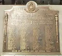 Plaque à la mémoire des soldats du Régiment de Trois-Rivières.