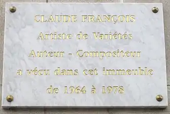 Plaque au 46, boulevard Exelmans (Paris XVIe).