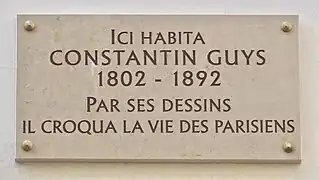 Plaque au no 80.