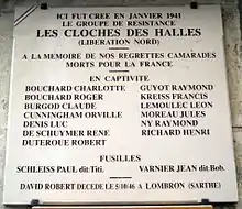 Plaque commémorative du 14, rue Sauval.