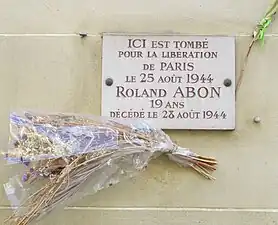 Plaque au no 52.