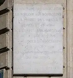 Plaque 20 rue Soufflot, au croisement avec la rue Victor-Cousin.
