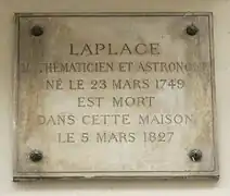 Plaque au n°108 rue du Bac.