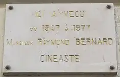 Plaque au no 55.