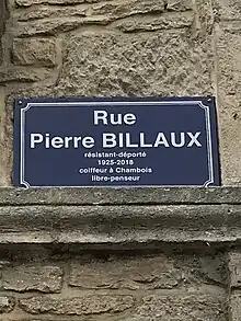 Pierre Billaux, résistant-déporté, 1925-2018, coiffeur à Chambois, libre-penseur