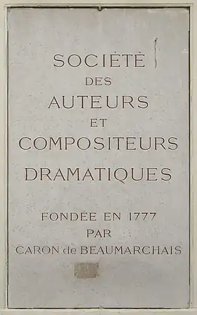illustration de Société des auteurs et compositeurs dramatiques
