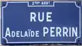 Plaque de la rue, en 2019.