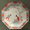 Assiette au motif Shiba Onko, manufacture Du Paquier, Vienne, vers 1750