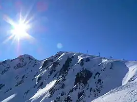Vue hivernale du sommet.