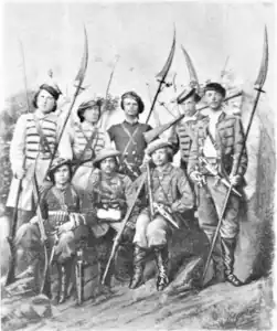 Faucheurs polonais lors de l'insurrection de janvier, Empire russe, 1863.