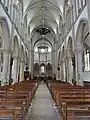 Église paroissiale du Sacré-Cœur, de style néogothique, vue intérieure d'ensemble.