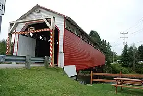Pont couvert La Macaza bâti en 1904
