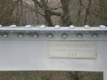 Plaque sur le pont de Buzet-sur-Tarn