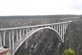 Le pont de Bloukrans vu du nord