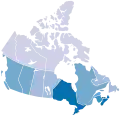 Densité de population par province en 2021.