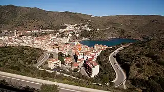 Portbou vue du col del Frare