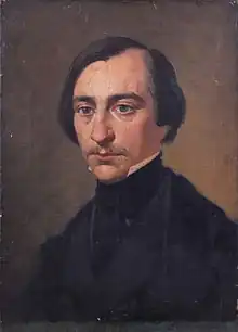 Portrait de Denis-Victor Poelaert (1820 - 1859), sculpteur, par Jacques Louis Tiberghien (1818-1897).