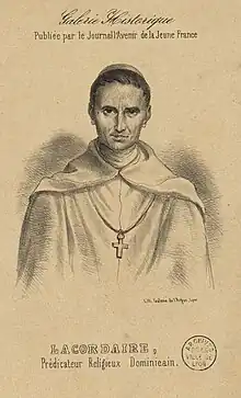 Lacordaire en habit de dominicain dans le journal L'Avenir de la jeune France