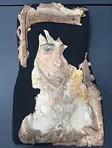 Portrait funéraire d'homme provenant d'Antinoé, IIe - IVe s. apr. J.-C., Cabinet d'Antiques du Musée des Moulages