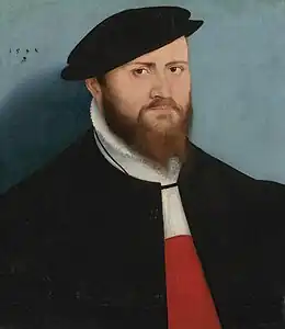 Lucas Cranach le Jeune, Portrait d'homme, 1548, collection particulière.