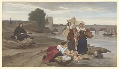 Nicolas Poussin sur le rivage du Tibre (1856).Amsterdam, Rijksmuseum.