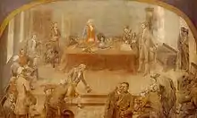 Première junte de gouvernement (1810). Peinture de Nicolás Guzmán Bustamante (es), 1889