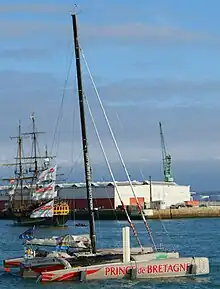 Prince de Bretagne dans le port du Havre après le prologue de le Transat Jacques-Vabre 2011