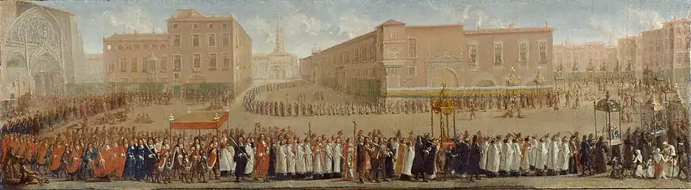 La Procession des corps saints sortant de la cathédrale Saint-Étienne, par Jean Michel (vers 1700, Musée des Augustins).