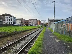 Prolongement des voies jusqu'à l'actuel RAVeL 108.