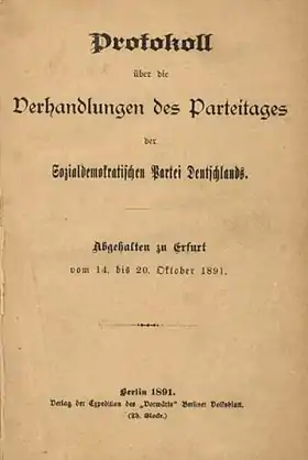 Image illustrative de l’article Programme d'Erfurt