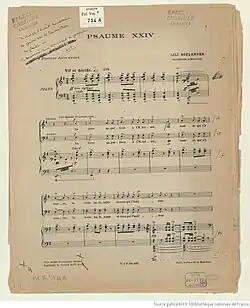 Page de la partition