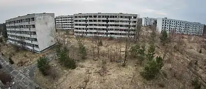 Immeubles abandonnés à Pstrąże.