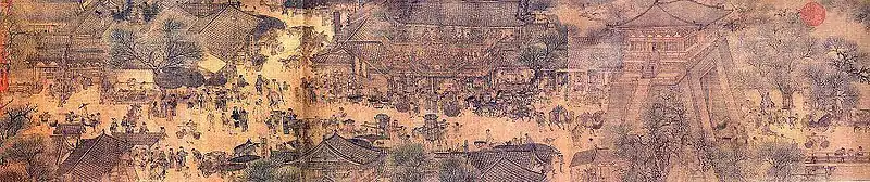 « Le Jour de Qingming au bord de la rivière », de Zhang Zeduan.