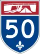 Panonceau de l'autoroute 50