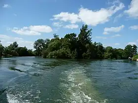 Vue de l'île, le 28 juin 2008.