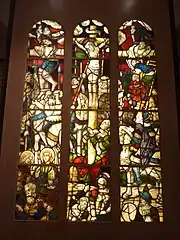 Vitrail La Crucifixion du Christ entre le Bon et le Mauvais larron (provenance inconnue, XVIe ou XVIIe siècle).