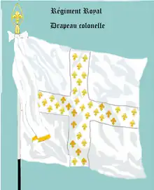 Drapeau Colonel du régiment Royal.