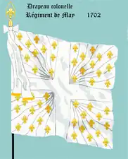drapeau colonel de 1702 à 1715