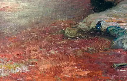 Détail du tableau. Effets de couleurs.