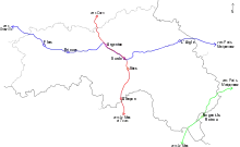 Carte ferroviaire de l'Orne