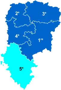 Nuance politique des députés élus dans chaque circonscription au 2e tour dans l'Aisne.