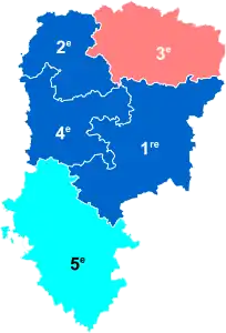 Nuance politique des députés élus dans chaque circonscription au 2e tour dans l'Aisne.