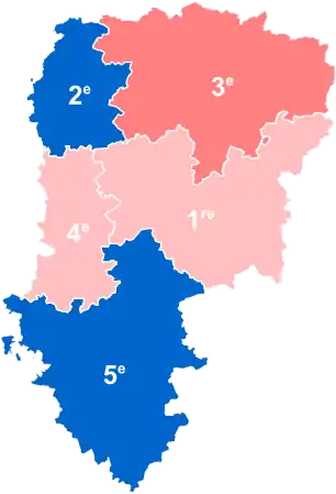 Nuance politique des députés élus dans chaque circonscription au 2e tour dans l'Aisne.