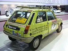 Renault 5 TL "Raid - Tour du monde en 80 jours" de 1972.