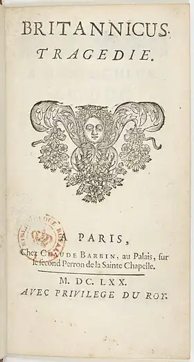 Frontispice de l'édition Claude Barbin (1670).