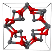 maille élémentaire de Pb3O4 tétragonal.( Pb  O)