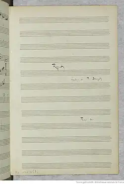 page du manuscrit autographe